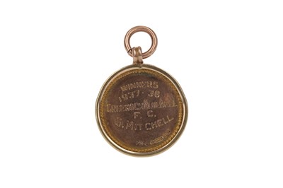 Lot 1702 - GEORGE MITCHELL - HIS GREENOCK BLUEBELL FOOTBALL CLUB GOLD MEDAL 1938