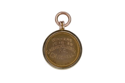 Lot 1703 - GEORGE MITCHELL - HIS GREENOCK BLUEBELL FOOTBALL CLUB GOLD MEDAL 1939