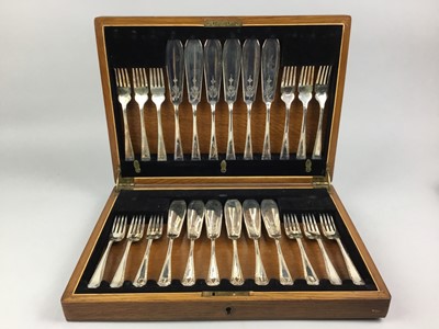 Lot 60 - A LOT OF TWO CANTEENS OF FISH CUTLERY