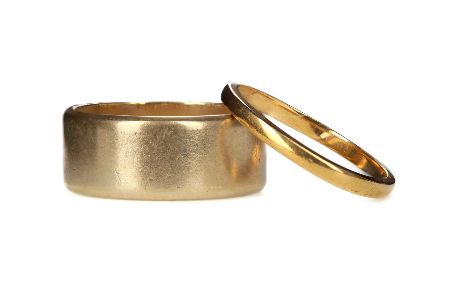 Lot 809 - TWO GOLD WEDDING BANDS