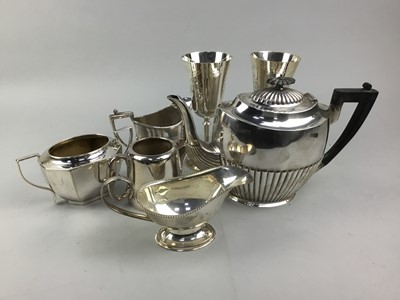 Lot 57 - A LOT OF SILVER PLATE INCLUDING TEA WARE