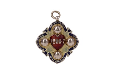 Lot 1705 - TOM ROBERTSON OF HEART OF MIDLOTHIAN F.C. - HIS S.F.L. CHAMPIONSHIP GOLD MEDAL 1896/97