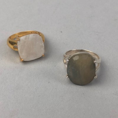 Lot 145 - A LOT OF TWO GEM SET RINGS
