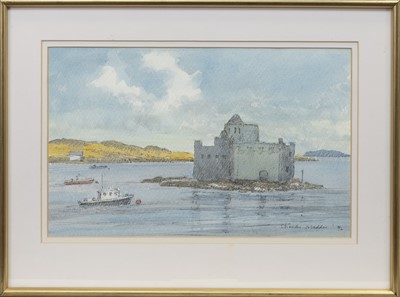 Lot 118 - CASTLE BAY, ISLE OF BARRA, A WATERCOLOUR BY SIR CHARLES MADDEN