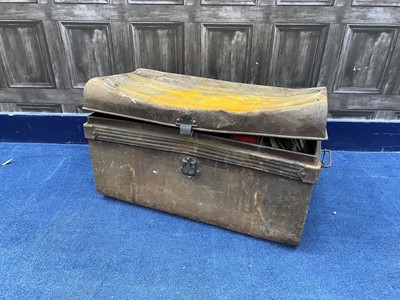 Lot 154 - A METAL TRUNK, PROJECTOR AND SLIDES