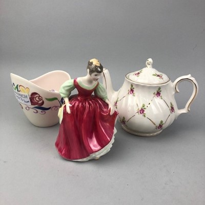 Lot 173 - A ROYAL DOULTON FIGURE OF 'FAIR MAIDEN' AND OTHER CERAMICS