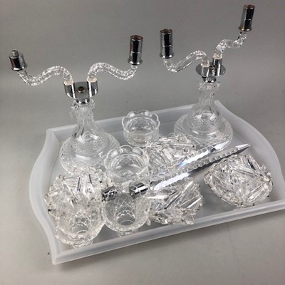 Lot 228 - A PAIR OF WATERFORD CRYSTAL CANDELABRA