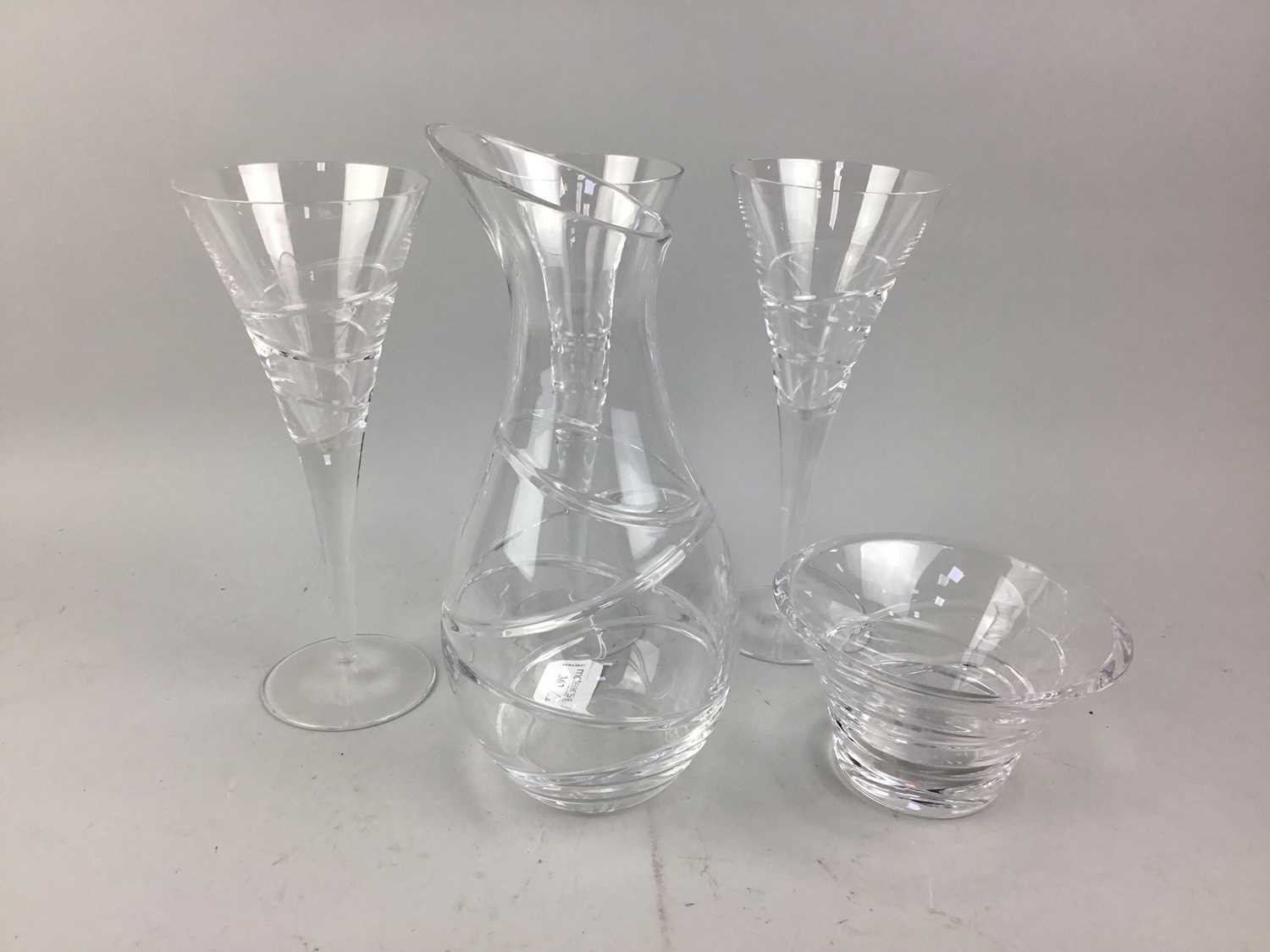 Lot 363 - A LOT OF FIFTEEN EDINBURGH CRYSTAL JASPER CONRAN GLASSES, ALONG WITH A CARAFE AND BOWL