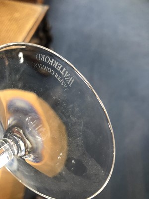 Lot 363 - A LOT OF FIFTEEN EDINBURGH CRYSTAL JASPER CONRAN GLASSES, ALONG WITH A CARAFE AND BOWL