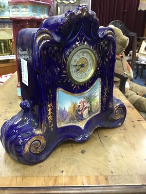 Lot 232 - AN EARLY 20TH CENTURY CONTINENTAL MANTEL CLOCK AND TWO OTHERS