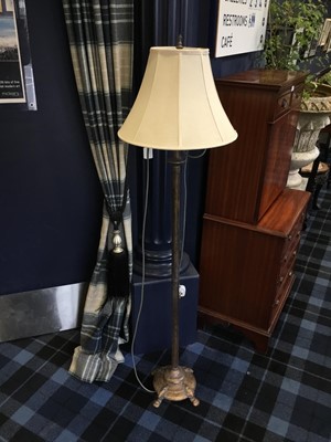 Lot 432 - A MODERN STANDARD LAMP WITH SHADE