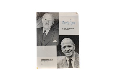 Lot 1756 - A LOT OF FOOTBALL AUTOGRAPHS INCLUDING MATT BUSBY AND STANLEY ROUS