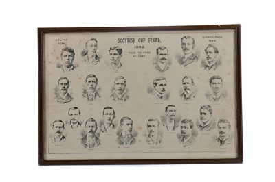 Lot 1757 - A FRAMED CELTIC F.C. VS. QUEENS PARK SCOTTISH CUP FINAL 1892 SUPPLEMENT