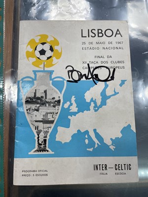 Lot 1763 - AN AUTOGRAPHED CELTIC VS. INTER MILAN EUROPEAN CUP FINAL PROGRAMME 1967
