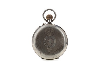 Lot 711 - A SILVER CASED OPEN FACE MOONPHASE POCKET WATCH