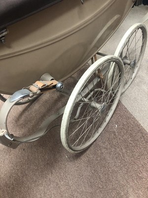 Lot 502 - A VINTAGE SILVER CROSS PRAM