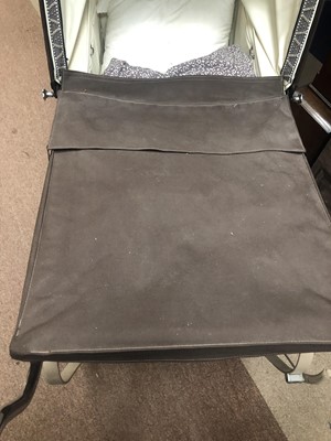 Lot 502 - A VINTAGE SILVER CROSS PRAM