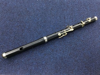Lot 553 - A MILLER BROWNE LONDON FLUTE AND AN IRISH WHISTLE