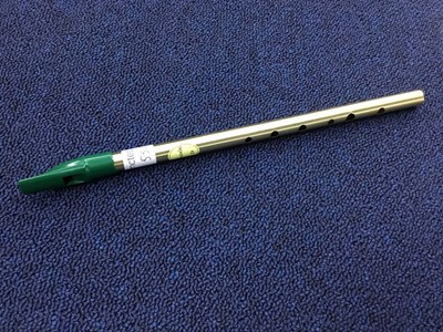 Lot 553 - A MILLER BROWNE LONDON FLUTE AND AN IRISH WHISTLE