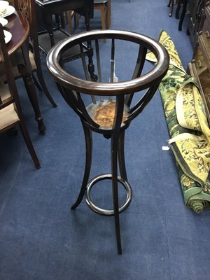 Lot 519 - A STAINED WOOD JARDINIERE STAND