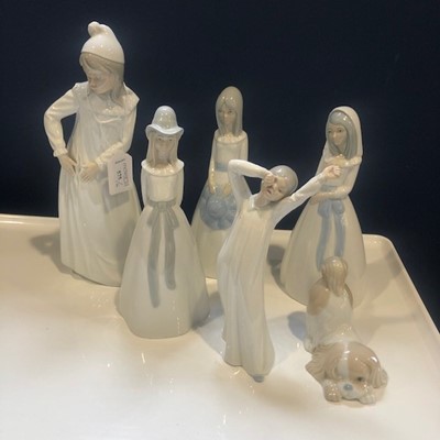 Lot 575 - A LOT OF FIVE SPANISH FIGURES OF CHILDREN AND A DOG FIGURE