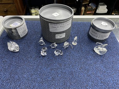 Lot 597 - A LOT OF SIX SWAROVSKI MINIATURE ANIMALS