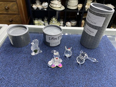 Lot 598 - A GROUP OF SWAROVSKI AND OTHER GLASS ANIMALS