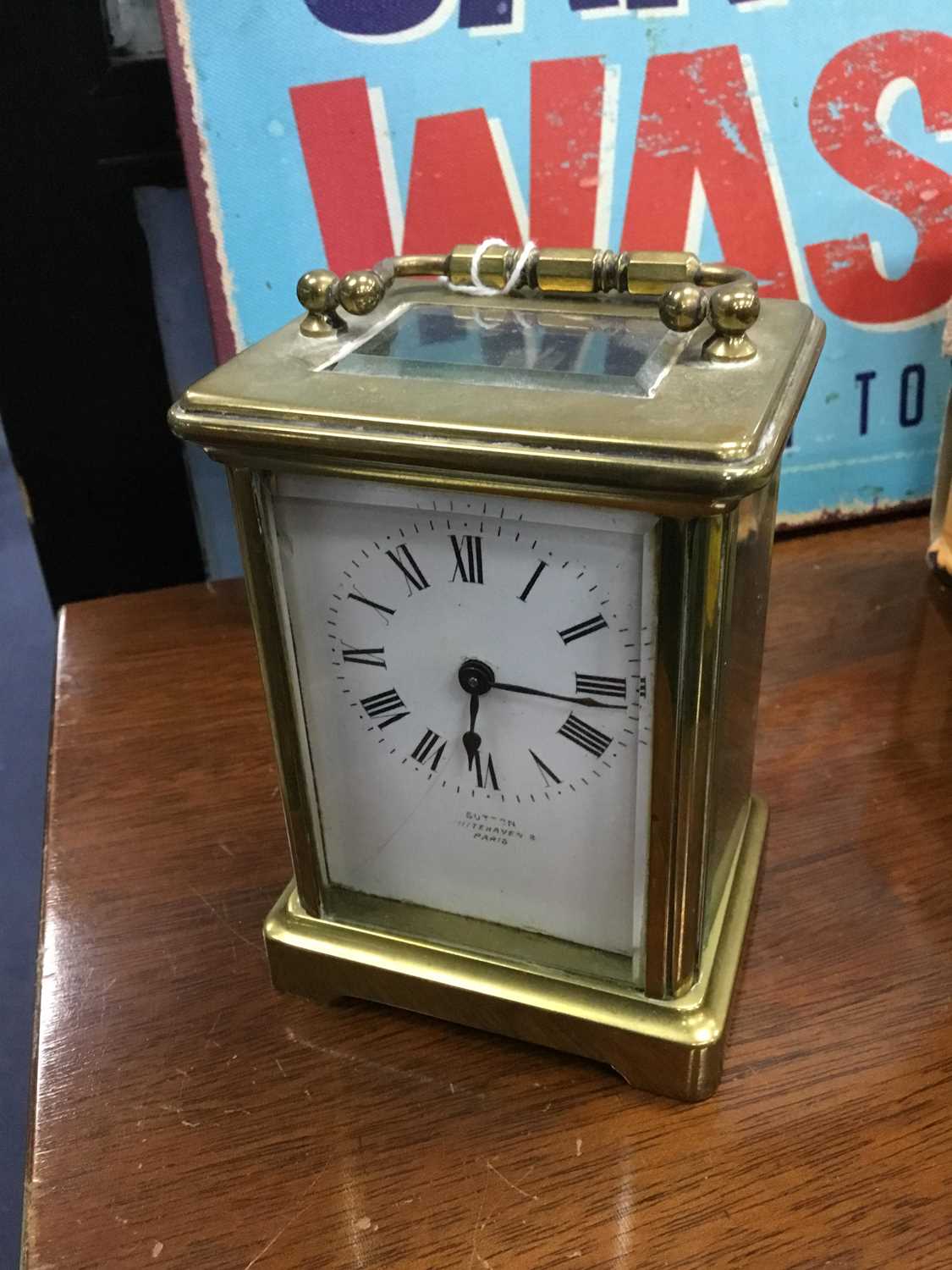 Lot 100 - AN EARLY 20TH CENTURY CARRIAGE CLOCK