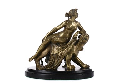 Lot 1360 - AN EARLY 20TH CENTURY BRONZE FIGURE GROUP