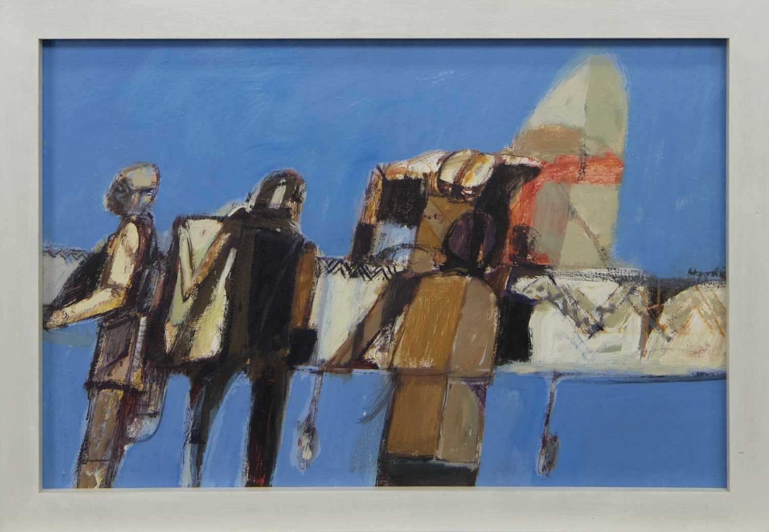 Lot 546 - AVIATORS AT STRATHALLAN, AN OIL BY JAMES HARDIE