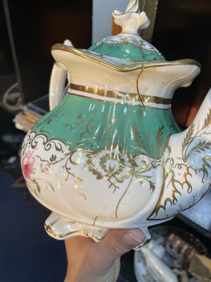 Lot 146 - A VICTORIAN TEA SERVICE