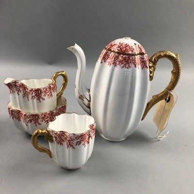 Lot 153 - A LATE 19TH CENTURY COALPORT PART COFFEE SERVICE AND OTHER TEA CHINA