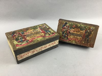Lot 187 - A LOT OF TWO 'ARMY AND NAVY' CIGARETTE TINS, WITH OTHER TINS AND ITEMS