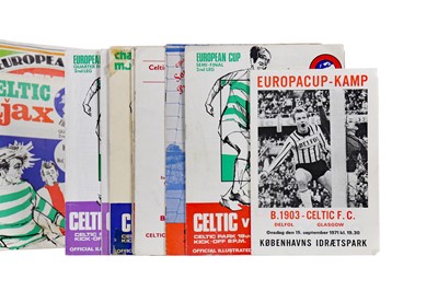 Lot 1787 - A COLLECTION OF CELTIC F.C. EUROPEAN PROGRAMMES