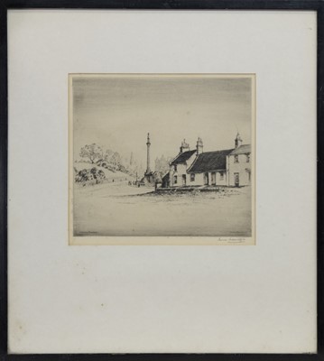 Lot 4 - LANGSIDE MONUMENT, GLASGOW, AN ETCHING BY JAMES MACINTYRE
