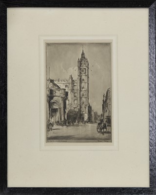 Lot 5 - THE OLD TOLLBOOTH, GLASGOW, A PRINT BY PRESTON CRIBB