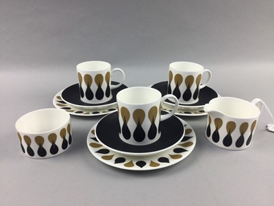 Lot 206 - A SUSIE COOPER FOR WEDGWOOD 'DIABLO' SIX PLACE COFFEE SERVICE