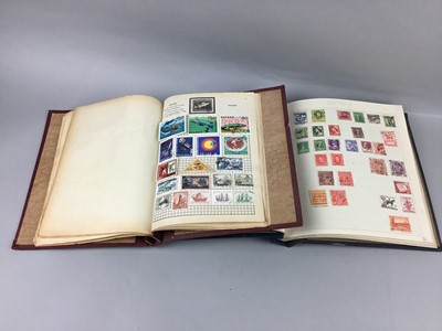 Lot 121 - A LOT OF TWO STAMP ALBUMS, PICTURES AND OTHER EPHEMERA