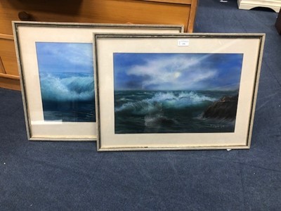 Lot 116 - A PAIR OF SEASCAPES SIGNED M WILSON