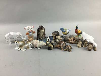 Lot 244 - A LOT OF ANIMAL FIGURES INCLUDING BESWICK AND WADE