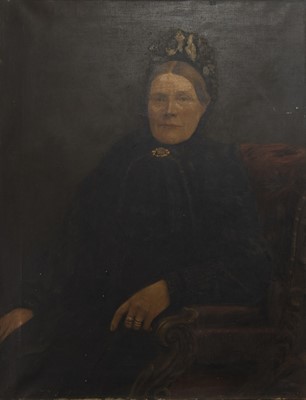 Lot 27 - PORTRAIT OF A LADY, AN OIL