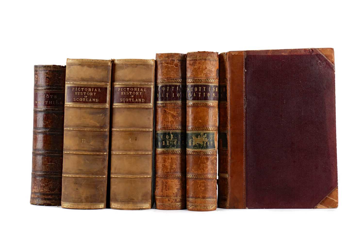 Lot 1105 - TWO VOLUMES OF THE PICTORIAL HISTORY OF SCOTLAND BY JAMES TAYLOR AND FOUR OTHER VOLUMES