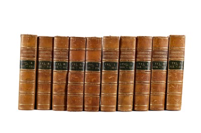 Lot 1111 - TEN VOLUMES OF CHAMBERS ENCYCLOPAEDIA