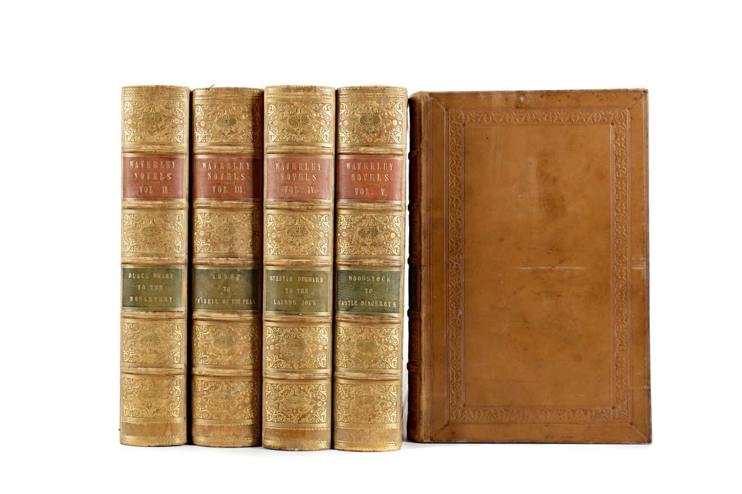 Lot 1121 - FIVE VOLUMES OF THE NOVELS BY SIR WALTER SCOTT
