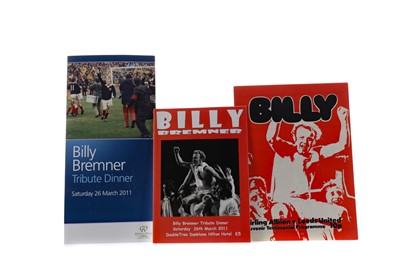 Lot 1809 - A BILLY BREMNER TESTIMONIAL PROGRAMME, ALONG WITH TWO TRIBUTE DINNER PROGRAMMES