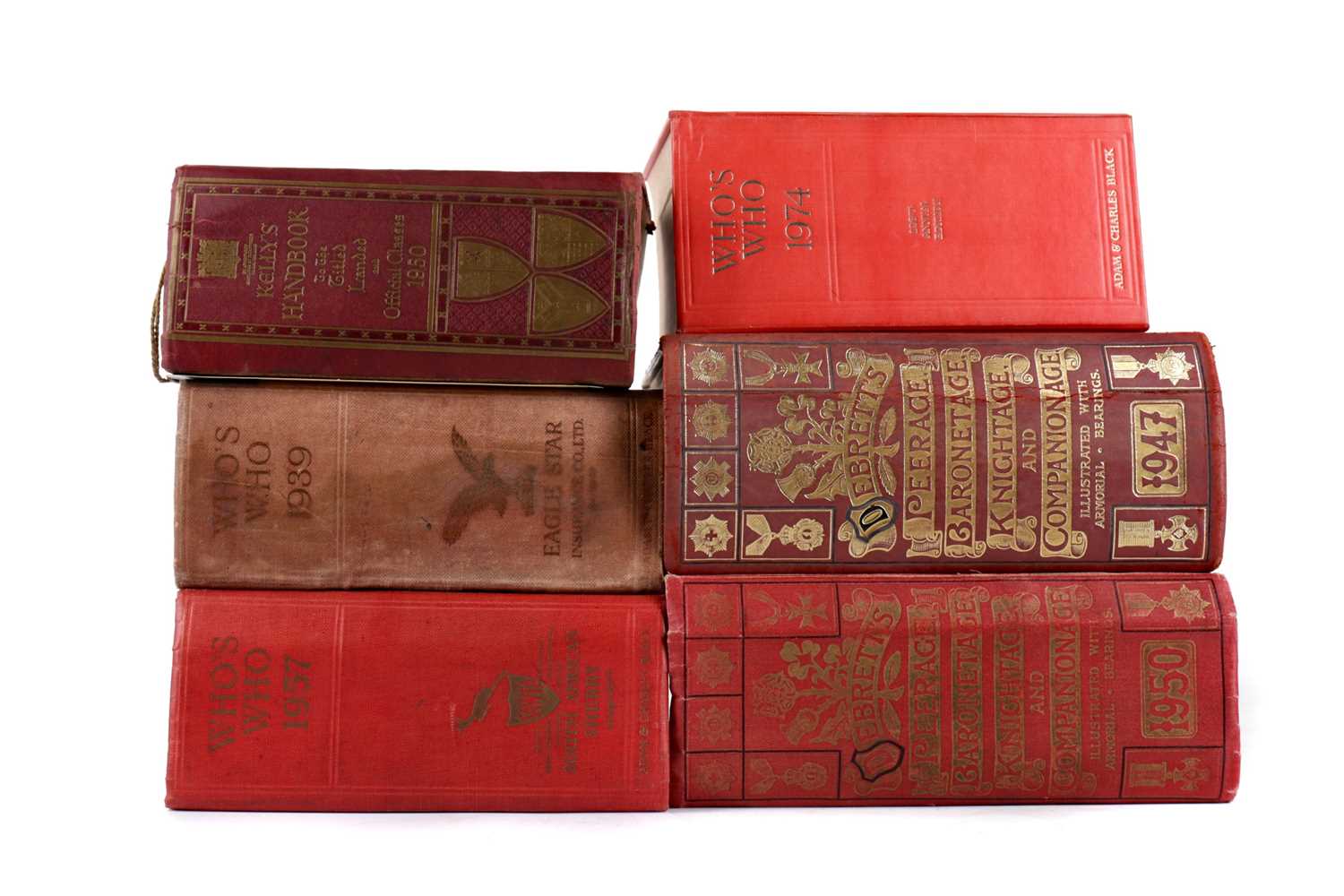 Lot 1133 - TWO VOLUMES OF DEBRETT’S PEERAGE AND FOUR OTHER BOOKS