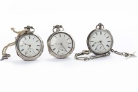 Lot 112 - THREE POCKET WATCHES comprising two pair cased...