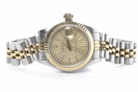 Lot 113 - LADY'S ROLEX OYSTER PERPETUAL DATEJUST WRIST...