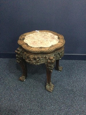 Lot 704 - A CHINESE IRONWOOD LOW TABLE