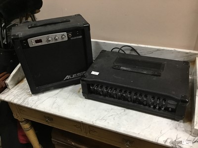 Lot 102 - AN ALESIS AMPLIFIER AND ANOTHER